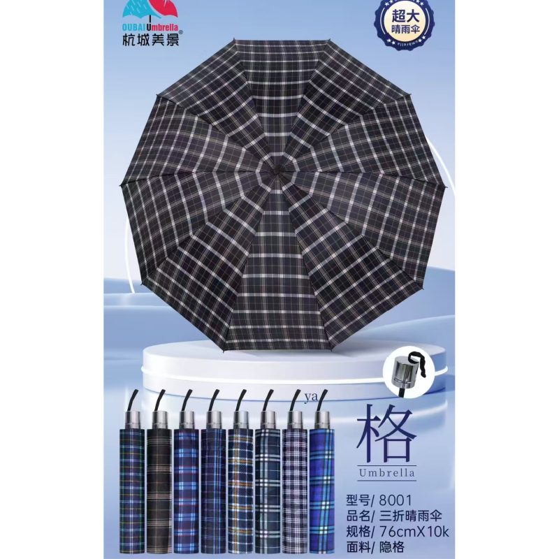 杭城美景大格子伞