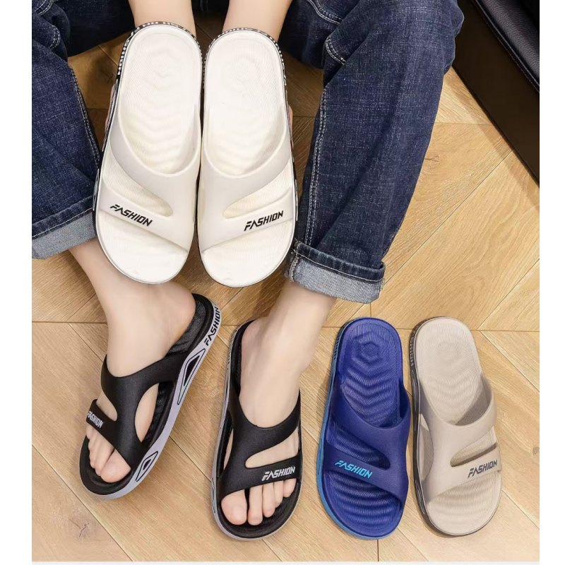 时尚画油防滑男拖鞋